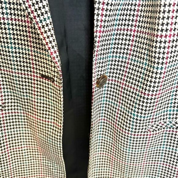 Vintage Block Island Petites by Marina Pappas houndstooth blazer. - Picture 5 of 9